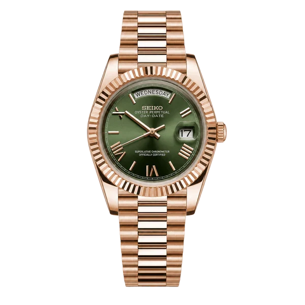 Seikodate | Olive Green Rose Gold