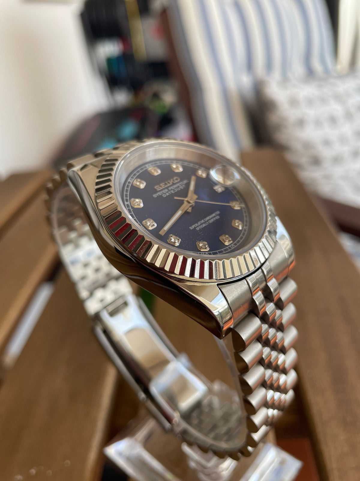 Seikojust | Blue Diamonds Dial