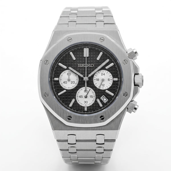 Seikoak | Chronograph Black and Silver