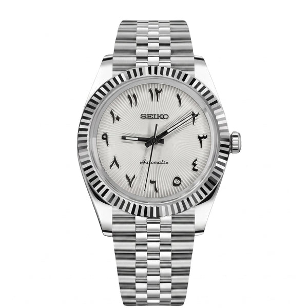 Seikojust | Gradient Arabic White Dial